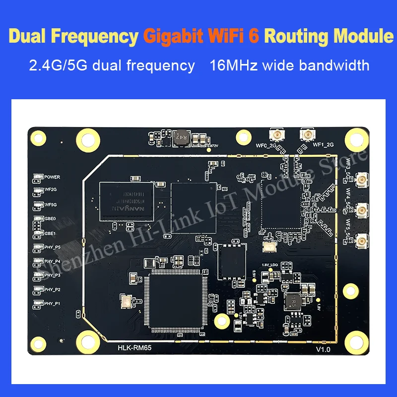 Hilink Gigabit WiFi6 AX3000 Routing Module HLK-RM65 MT7981B Dual-core MT7981B+MT7976C+MT7531A Chipset 2.4G+5.8G Testkit