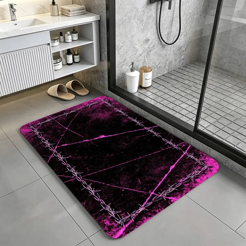 1 Piece Pink Barbed Wire Textured Carpet, Soft and Comfortable, All-Season, Light and Easy to Care, Home Decor, Living Room Decor, Bedroom Decor, Office Decor, Autumn, Winter