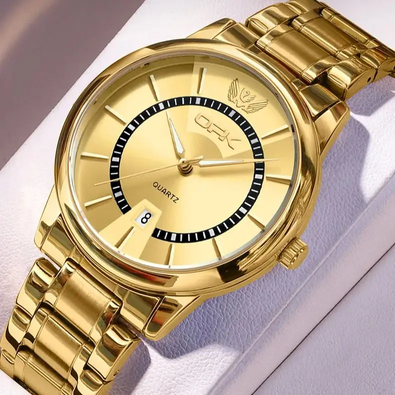 OPK Luxury Men's Quartz Watch Waterproof Luminous Business Calendar Reloj Hombre Mens Watch Relogio Masculino