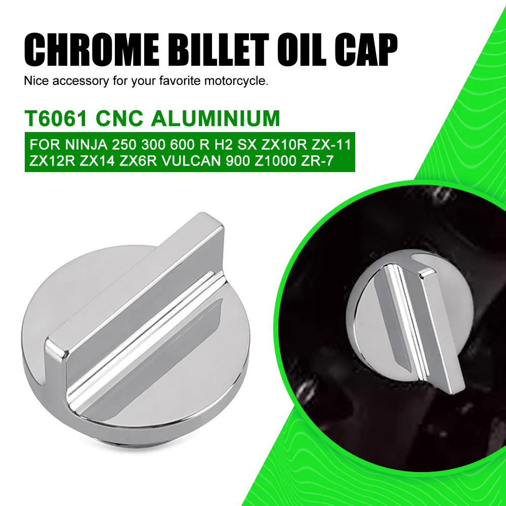 Crankcase Cap Engine Oil Filler Screw Cover Plug For Ninja 250 300 600 R H2 SX ZX10R ZX-11 ZX12R ZX14 ZX6R Vulcan 900 Z1000 ZR-7