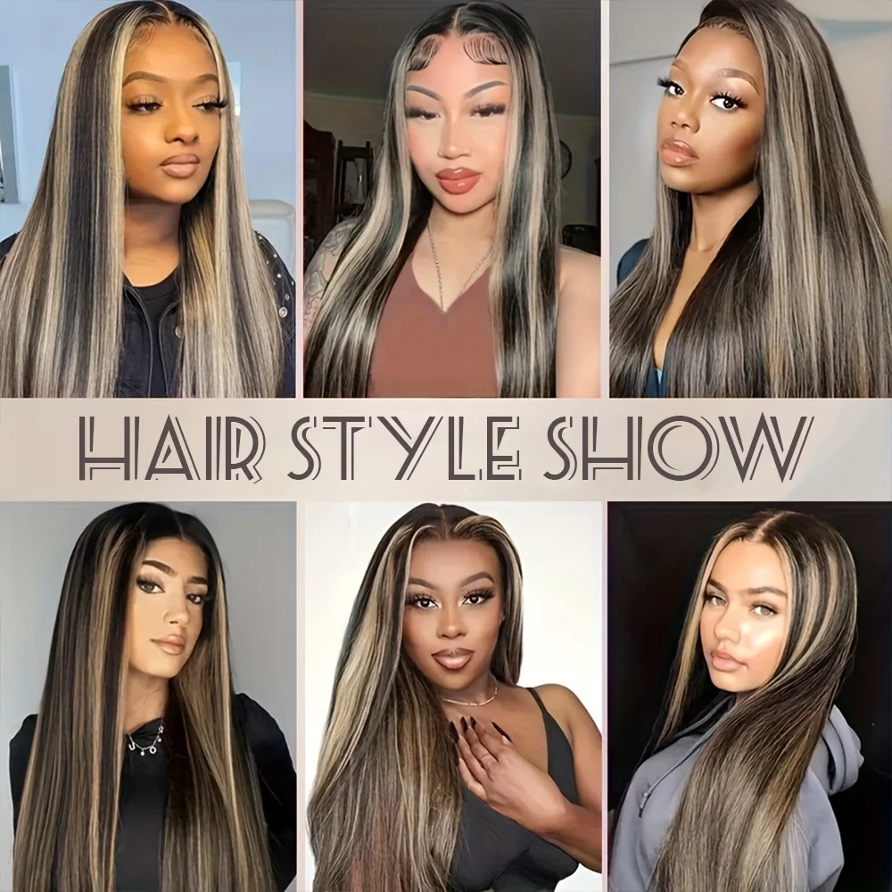 250 الكثافة 13x6 HD الدانتيل الباروكة الأمامية 1B/27 تسليط الضوء على العظام مستقيم البرازيلي الملونة خصلات الشعر المستعار الإنسان على التخليص بيع للمرأة #5