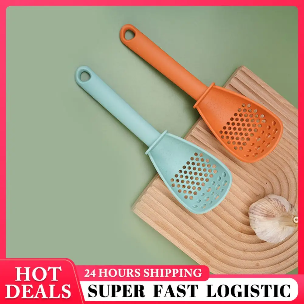 Kitchen Spoon Useful Home Egg White Separator Kitchen Accessories Ginger Garlic Paste Grinder Silicone Multifunctional Filter