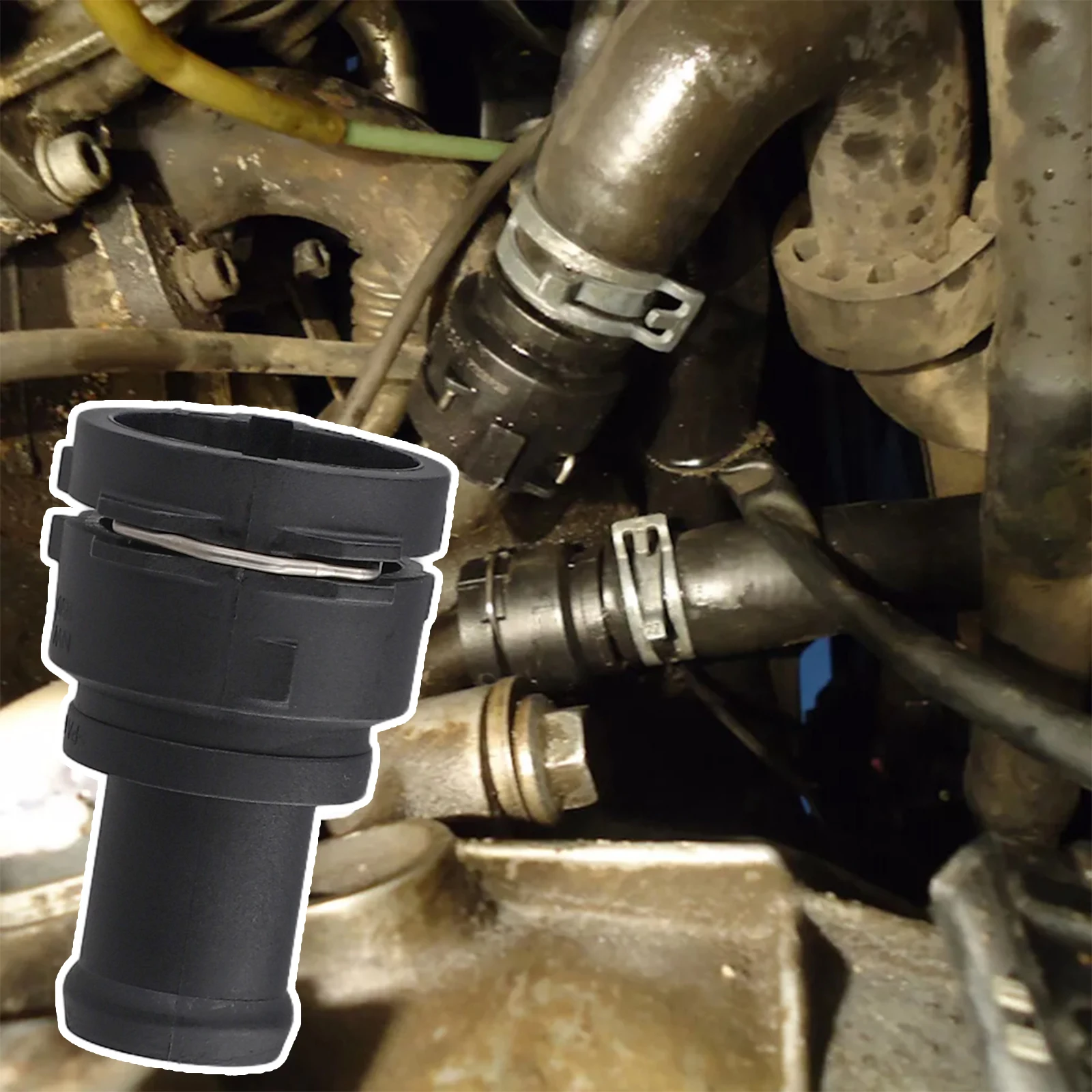 Engine Cooling Pipe Connector Hose Adapter Coolant Flange Heater Stable Easy Installation For Passat B7 Saloon