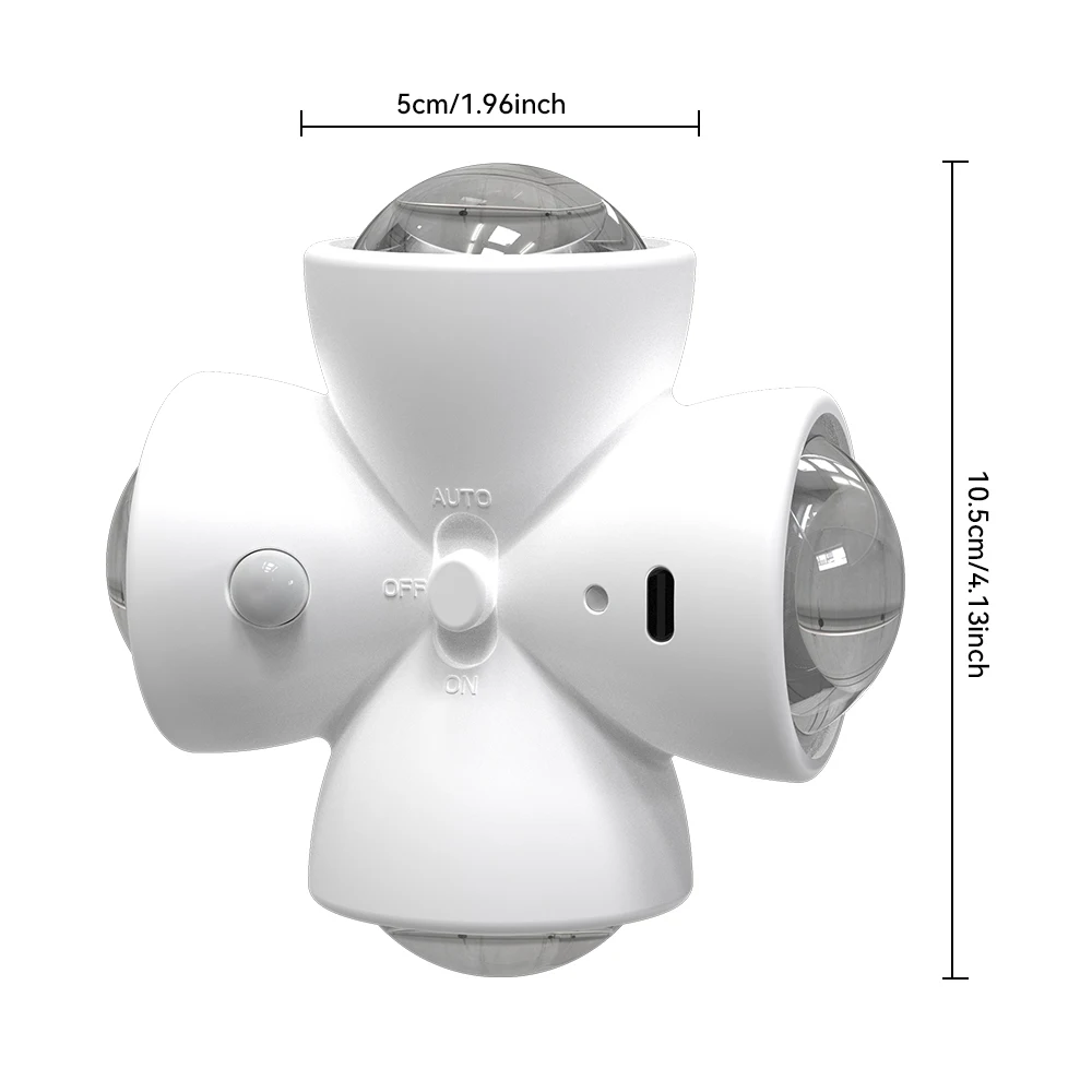 Smart Sensing LED Night Light with Motion Sensor Wall Lamp USB Rechargeable Bedside Night Lamp for Bedroom Hallway Bathroom Deco