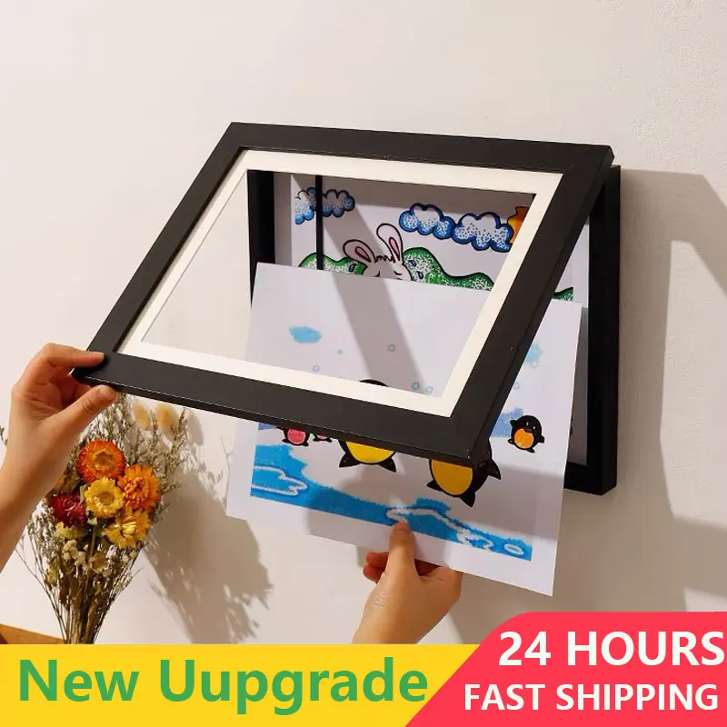 Kids Art Frames Magnetic Front Open Changeable Display Home Decor Kids Frametory For Poster Photo Drawing Paintings Pictures