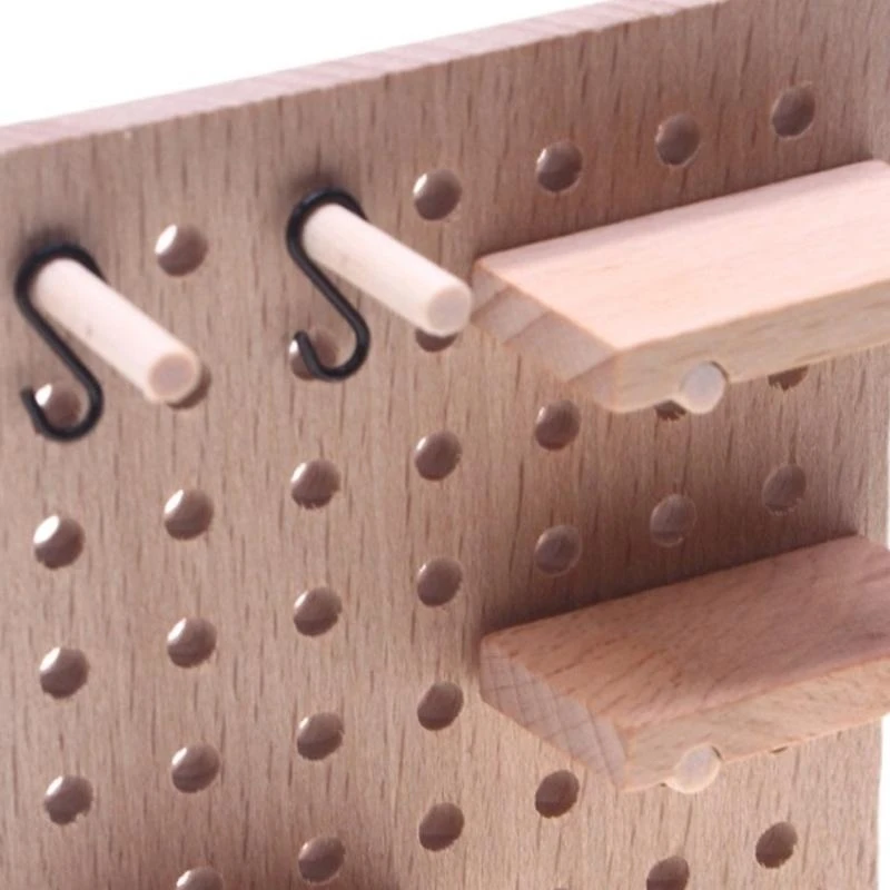 

Мини-деревянный настенный органайзер с натуральной отделкой для сцен и творческих игрушек 15UB