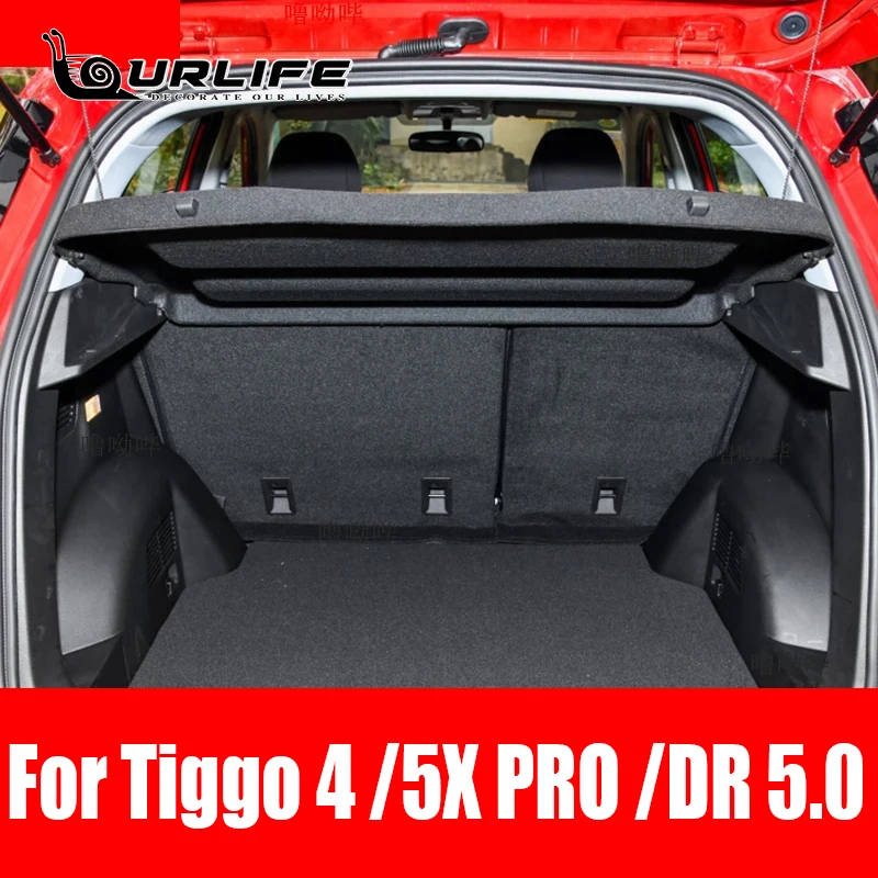 

Rear Trunk Curtain Trunks Partition Cover Parcel Shelf Interior Panel For tiggo 4 5x PRO DR 5.0 2017 to 2023 Car Accessories