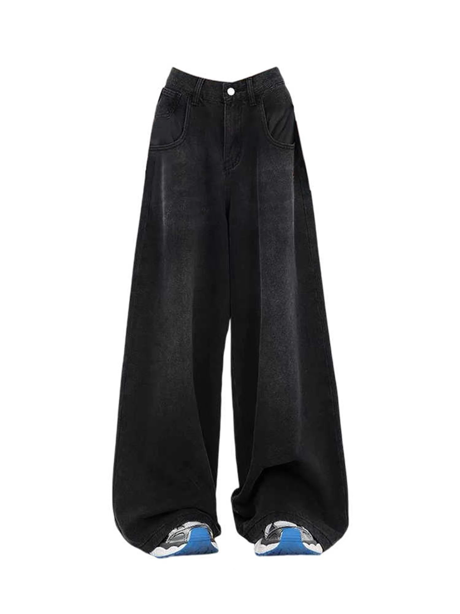 

Women Black Gothic Y2k Jeans 90s Vintage Harajuku Baggy Boyfriend Jean Pants Japanese 2000s Style Grunge Oversize Denim Trousers