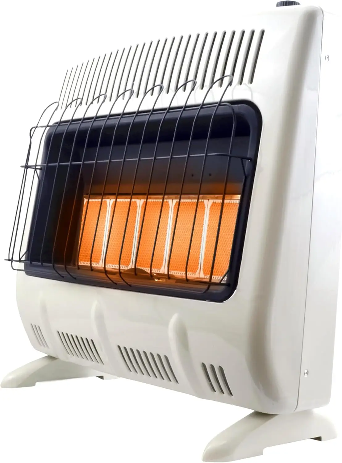 Vent Free 30,000 British Thermal Unit Radiant Propane Space Heater with Thermostat and Automatic Low Oxygen Shut Off for Indoor