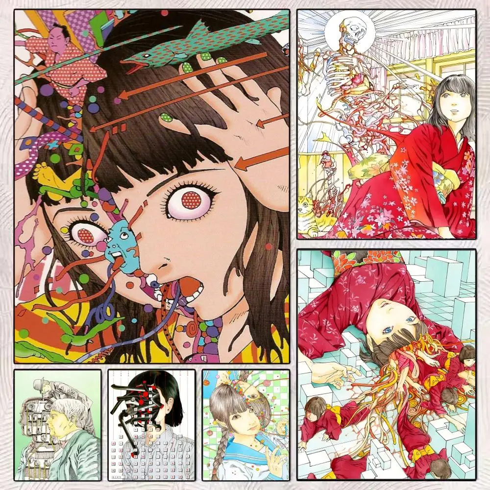 

Aesthetic Horror S-Shintaro Kago Poster HD Art Mural Wallart Waterproof Vintage Print Decor for Home Decoration DIY Durable