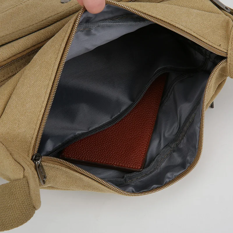 Hochwertige Canvas-Umhängetasche für Herren – modische Umhängetasche für Freizeitausflüge, Reisen und Büro – Detail 22