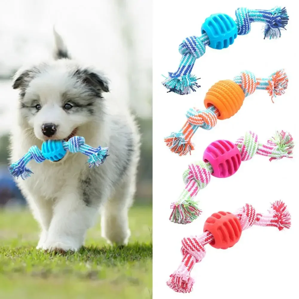 Durable Dogs Toy High Toughness Exercise Jaw Dental Care Tooth Cleaning Indestructible Solid Core Elastic Ball