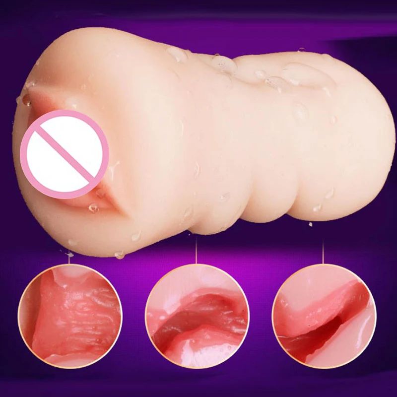 4D Realistic Deep Throat Male Masturbator Silicone Artificial Mouth Vagina Anal Erotic Oral Sex Masturbator Sex Toys For Men view 4