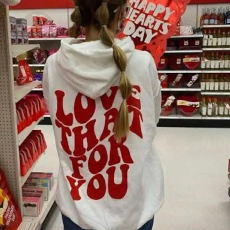 Sweat à capuche ample et confortable, vêtements quotidiens décontractés avec lettres paresseuses imprimées, nouvelle collection automne/hiver 2025 Y2K   ﻿