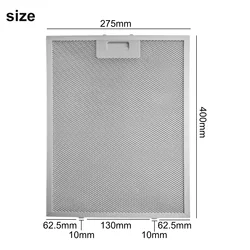 Air Circulation Extractor Vent Filter 400 X 275 X 9mm Aluminized Grease Filtration Aluminum Cooker Hood High Quality