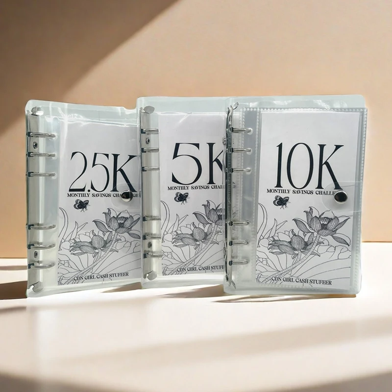 مغلفات تحدي توفير المال ، سهل ومسلي ، مخطط الميزانية ، ظرف ، 12 شهرًا