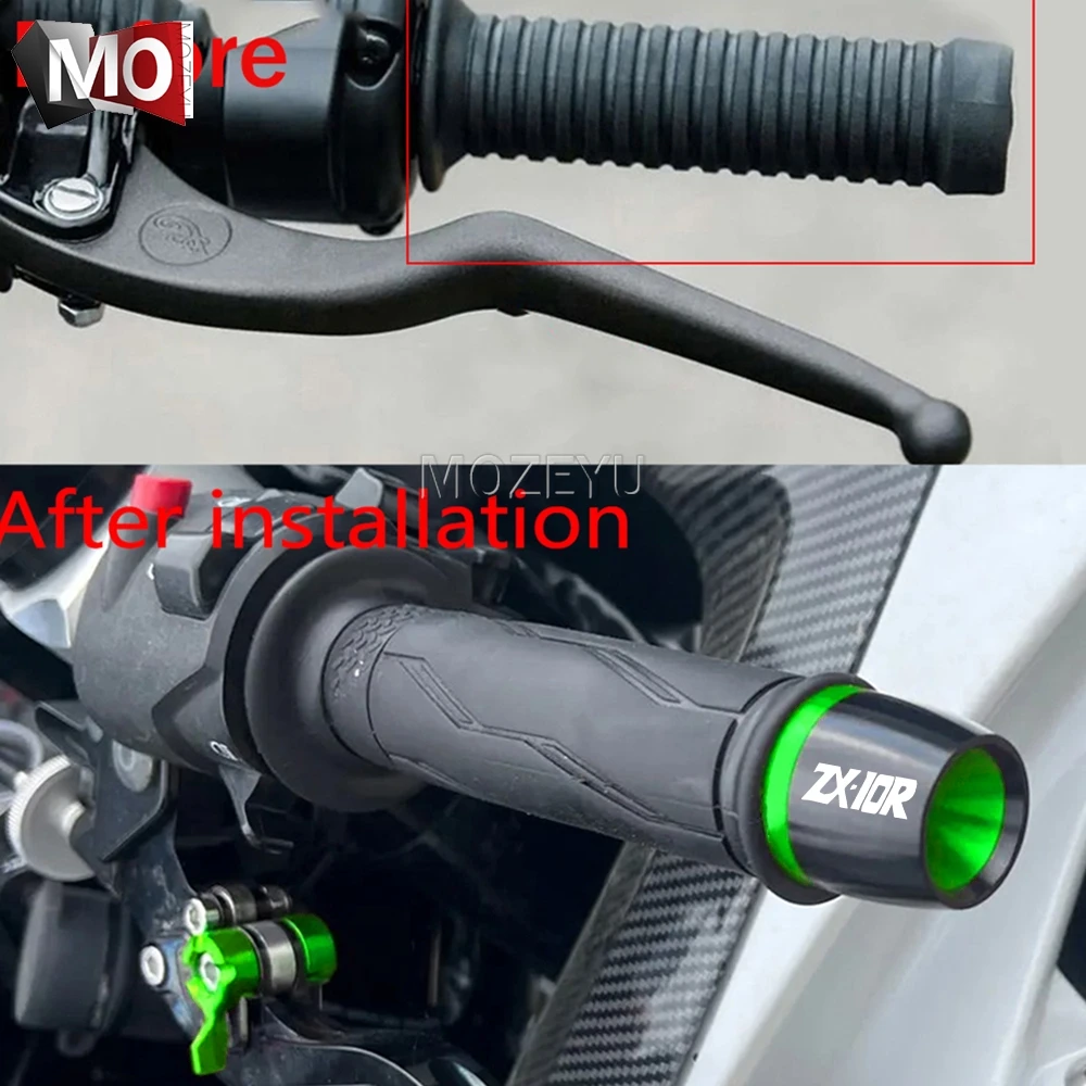 ZX 10R Motorcycle 22MM Handle Bar End Hand Grip Handlebar For KAWASAKI ZX10R 2004 2005 - 2024 2023 ZX 10 R zx10r zx 10r zx 10 r