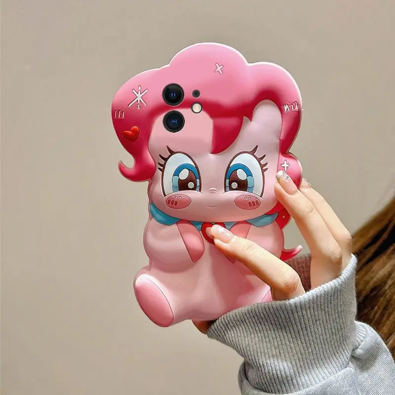 Kawaii My Little Pony Pinkamena Diane Pie Phone Case Suitable for 16 15 14 Pro Max Plus Cute Anime Soft Phone Protection Case