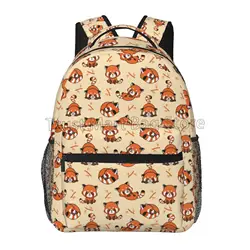 Backpack Cute Red Panda Raccoon Adults School Bag Casual College Bag Travel Zipper Bookbag Hiking Shoulder Daypack for Women Men