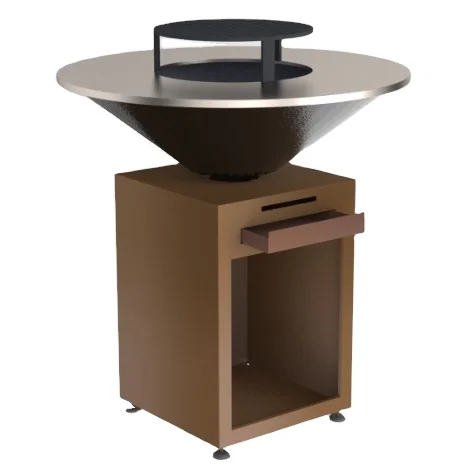 

Corten Steel Barbecue Stove Red Hibachi Bbq Grill Party Charcoal Bbq Oven