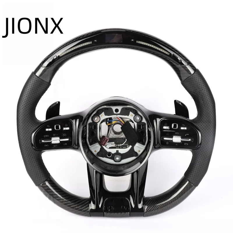 LED Carbon Fiber Sports Racing Steering Wheel for Mercedes-Benz C E S CLA GLA GLC GLE GLS W205 W213 W222 W177 AMG W205 W211 W212
