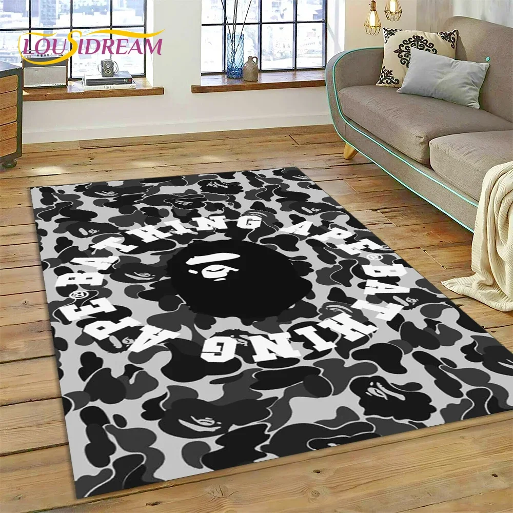3D Printing B-BAPE Fashion Rug Carpet for Living Room Bedroom Home