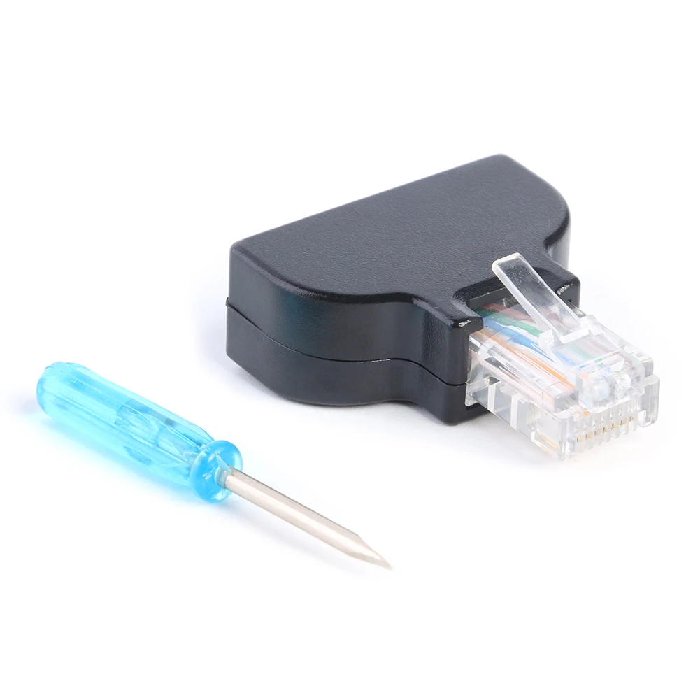 RJ45 ปลั๊ก 8 Pin AV สกรูอะแดปเตอร์สําหรับ Cat7 Cat6 Cat5 กล้องวงจรปิด DVR