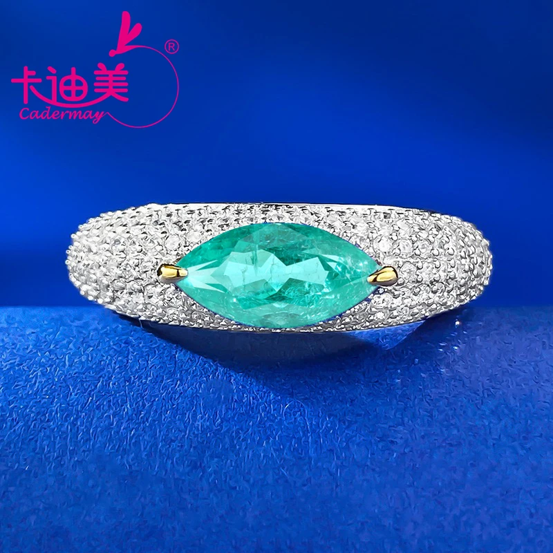 

Paraiba Color Lab Grown Yttrium Алюминиевый гранат с включением S925 Серебро 18-каратного розового золота Серьги для женщин Изящные ювелирные изделия