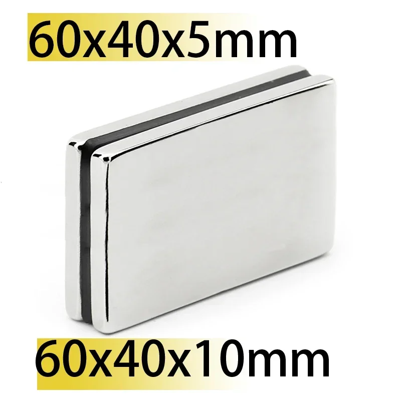 

N35 60x40x5 60x40x10 Rectangle Customised Square Ebike Neodymium Bar Block Generation Magnet Motor Rare Earth Search Magnetic