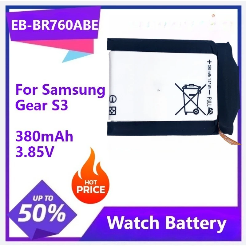 

EB-BR760ABE Battery For Samsung Gear S3 Frontier Classic Smart Watch SM-R760 SM-R770 SM-R765 380mAh 3.85v 46mm