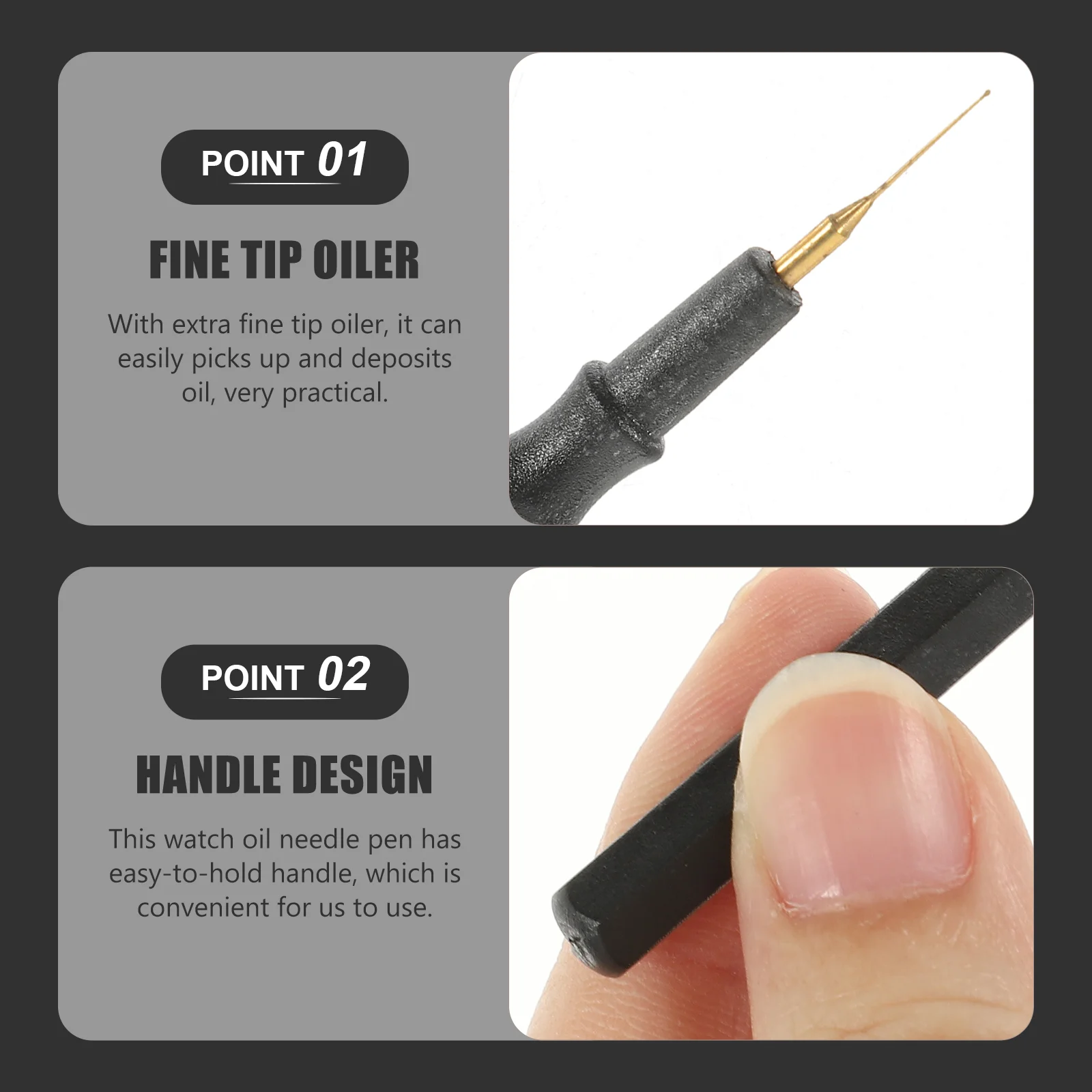 4 Pcs Watch Oiler Pen Plastic Material Service Time Professional Tool for Watchmakers Small Size Light Weight Extra Fine