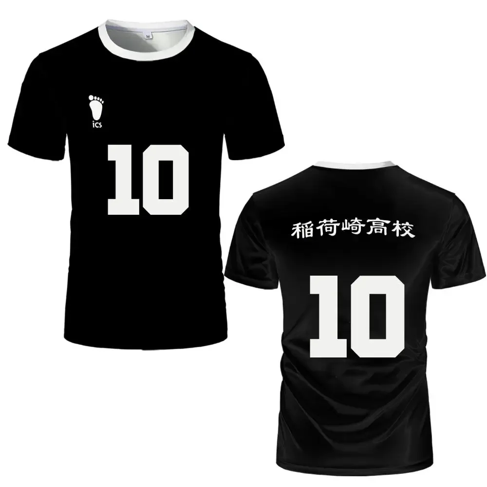 Brand New Haikyuu Anime T-shirt Inarizaki High School Volleyball Team Uniform Role-playing Atsumu Miya Sports Round Neck Top