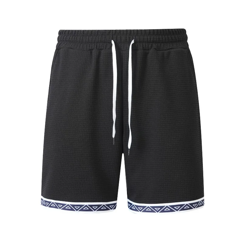 

Мужские летние однотонные повседневные шорты с быстросохнущей дышащей тканью и вафельным дизайном, для велоспорта, походов, спорта и пляжа.