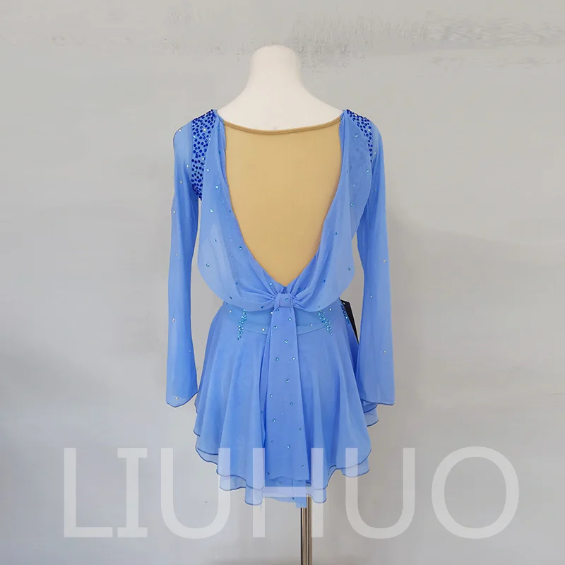 LIUHUO Ice Figure Skating Dress Girls Women Teens Stretchy Spandex Competition Wholesale