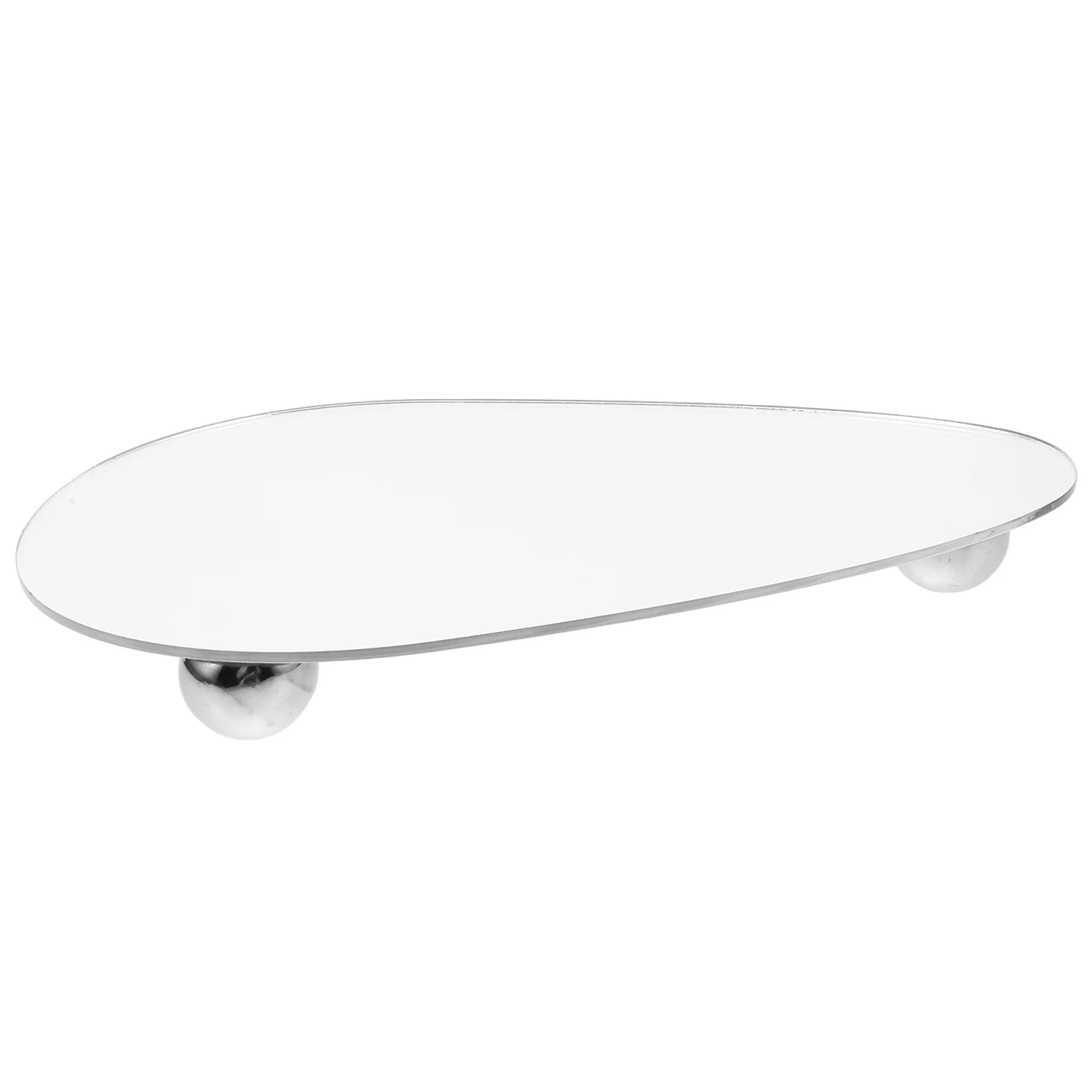 

Mirror Vanity Tray Jewelry Display Stand Decorative Plate Background Props Acrylic Nail Photo Coin