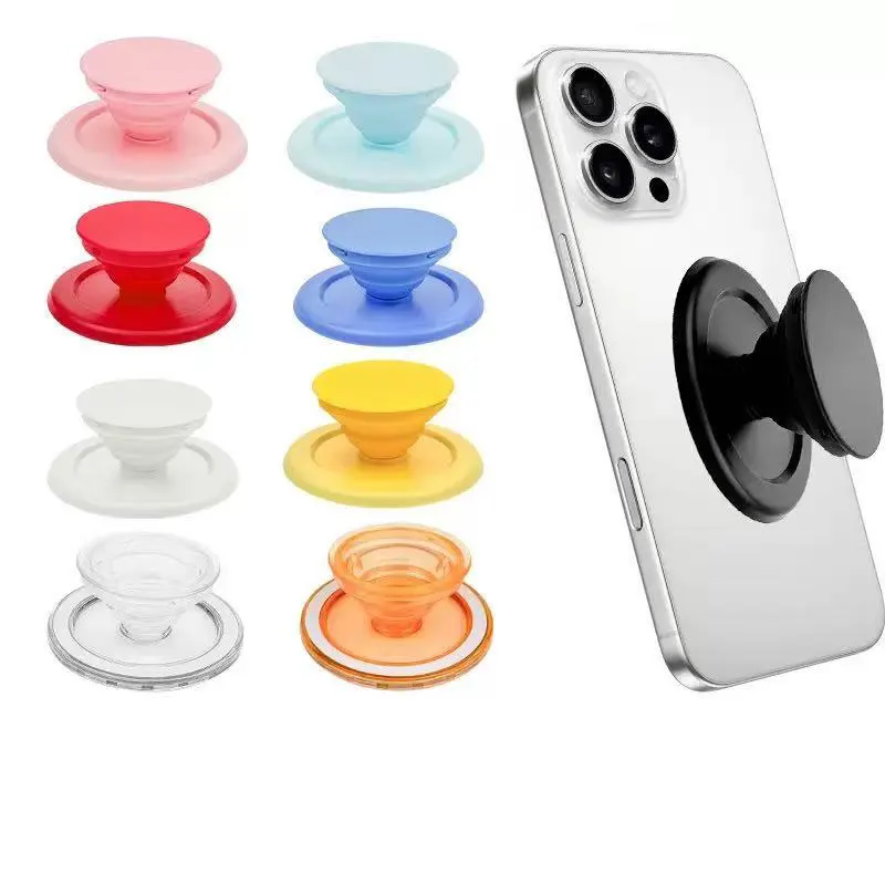 Grippopso Magnetic Folding Mobile Phone Grip Holder Socket Support Tok for IPhone 15 14 13 Mac Safe Ring Finger Expanding Stand