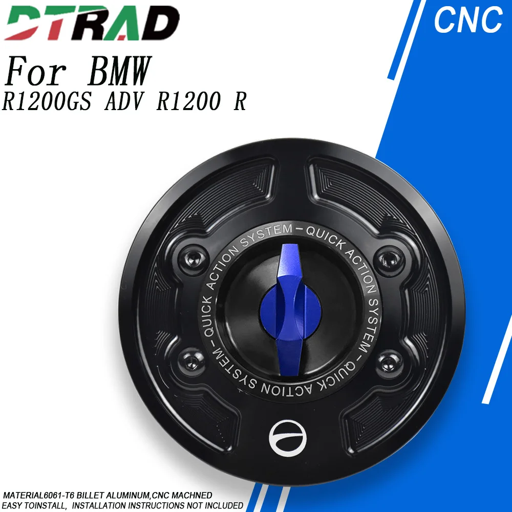 

CNC Aluminum Black Quick Action Fuel Tank Cap For BMW R1200GS ADV R1200 R HP4 HP2 SPORT Motorcycle Airbox Oil Gas Cover