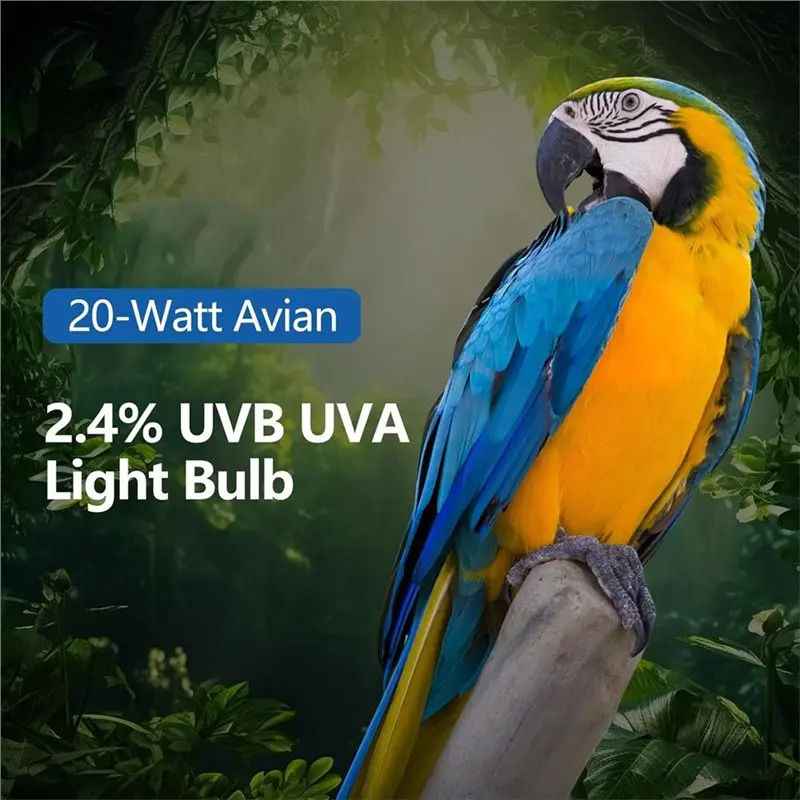 【LAST CHANCE】For Birds 2.4 UVB 20W Compact Fluorescent Lamp UVA UVB Light Bulb For All Kinds Captive - view 6
