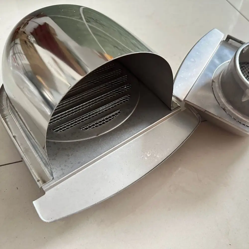Stainless Steel U Style Wall Vent Hood Outdoor Exhaust Duct Cap Weatherproof Grill Protection For Kitchen Ventilation Pipe