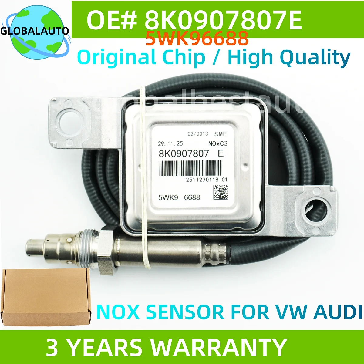 

Nitrogen Oxide Nox Sensor 8K0907807E 5WK96688 03L907807AD 03L907807AF For 2012-2015 VW Passat 2.0L-L4 Audi A4 S4 A5 S5