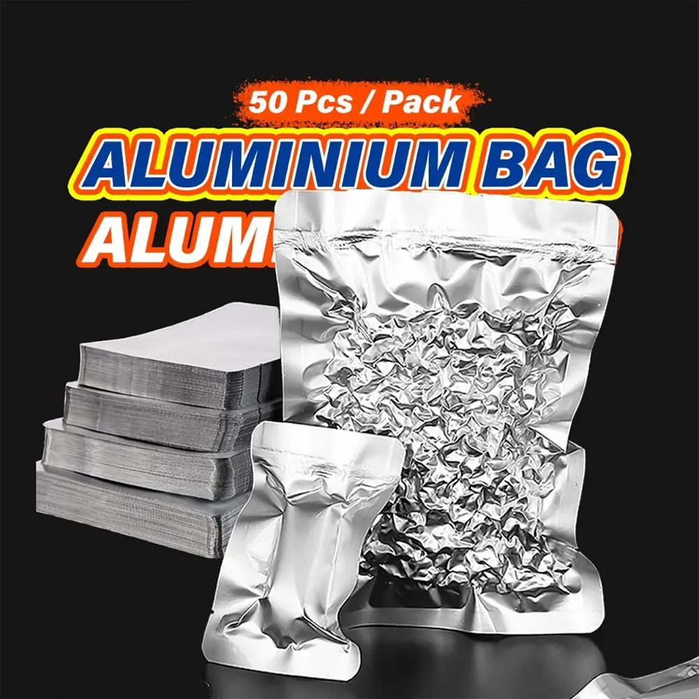 50PCS Nuts Storage High-Temperature Food Storage Retort Pouch Vacuum Sealer Aluminum Vacuum Bags Aluminum Foil Bags Nuts Storage