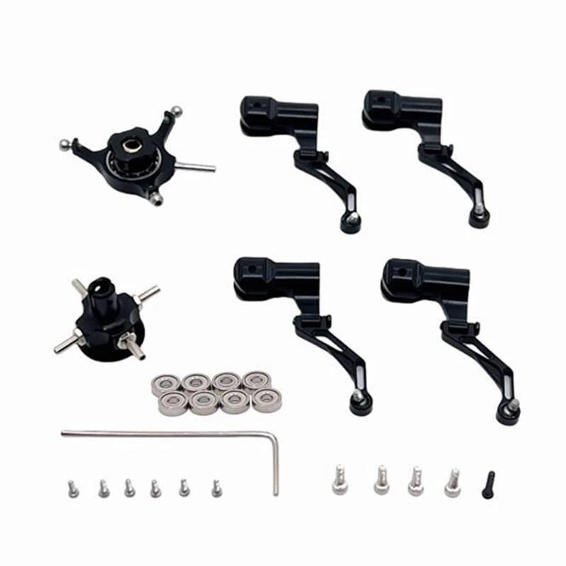 Wltoys K124 K170 Metal Rotor Head Blade Clamp Crosshead Swashplate Set RC Remote Control Helicopter Upgrade Parts Accessories