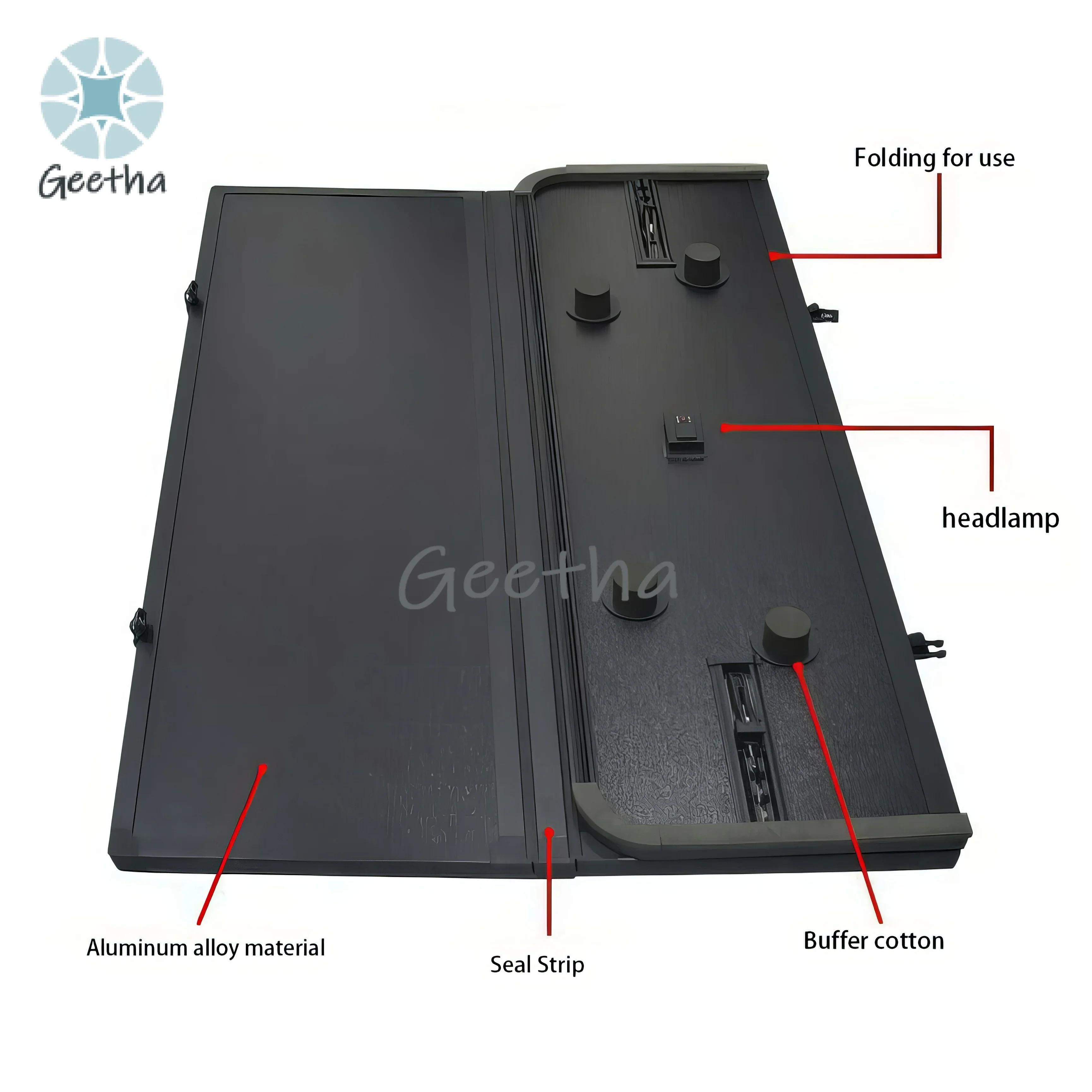 

Hot Selling Tonneau Cover Truck Bed Pickup Trifold Foldable Hard Tri-Fold Flip Cover for Ford Ranger F150 Toyota Hilux Gmc NP300