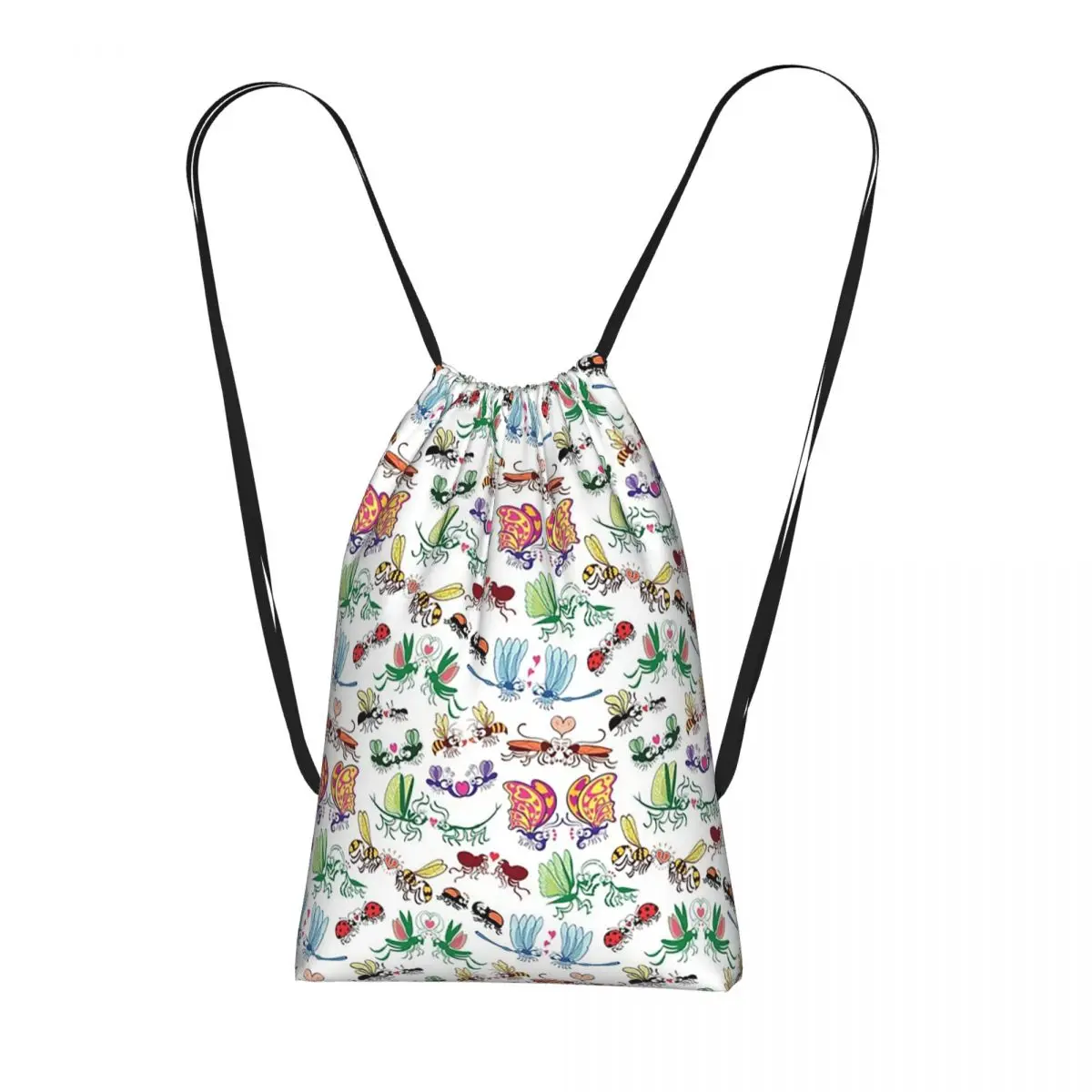 

Рюкзаки с рисунком насекомых из мультфильмов, многофункциональные сумки на шнурке, спортивные сумки, сумки для книг, сумки для путешествий, сумки для студентов