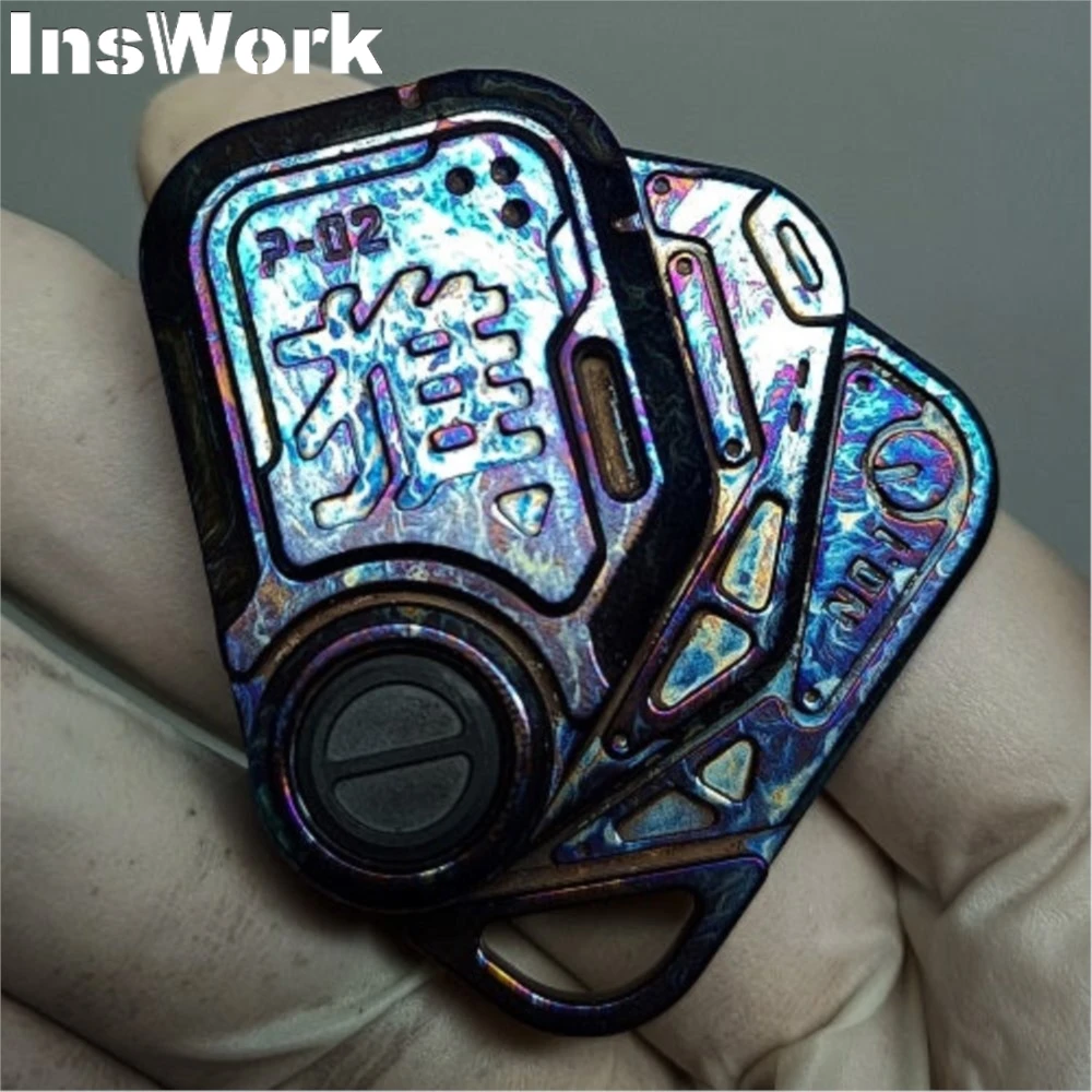 01EDC Studio P O P 2.0 Special Material Push Slider Decompression Tool Coin Fingertip Gyro Toy EDC Stress Releiver
