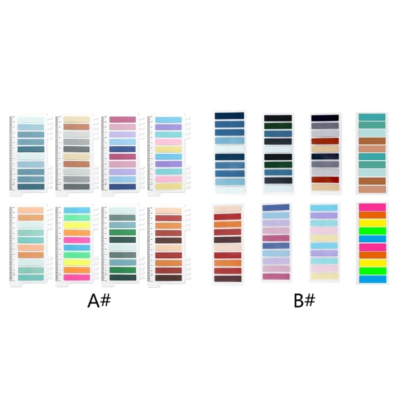 1600Pcs 80 Color Writable Morandi Sticky Tabs Repositionable Color Page Marker Sticky-Notes Tabs, Sticky Tabs Book Tabs 24BB