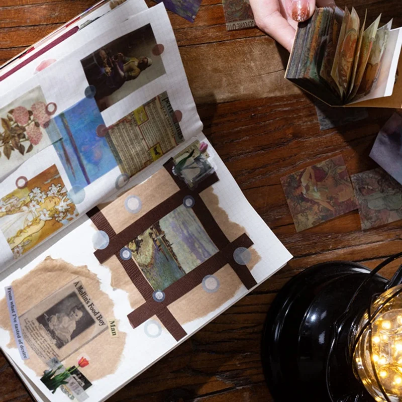 빈티지 타임 스크리닝 룸 종이 스크랩북, 카드 제작, 저널링 프로젝트, DIY 일기 장식, 6 가지 디자인, 606 매