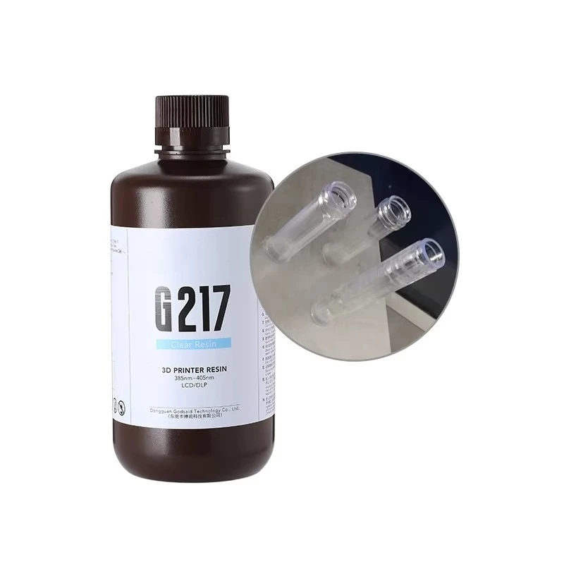 Tough Clear Stable Dimension 3D Photopolymer Resin 405nm 1KG Low Odor Liquid Consumables Fit SLA LCD DLP Desktop 3D Printers