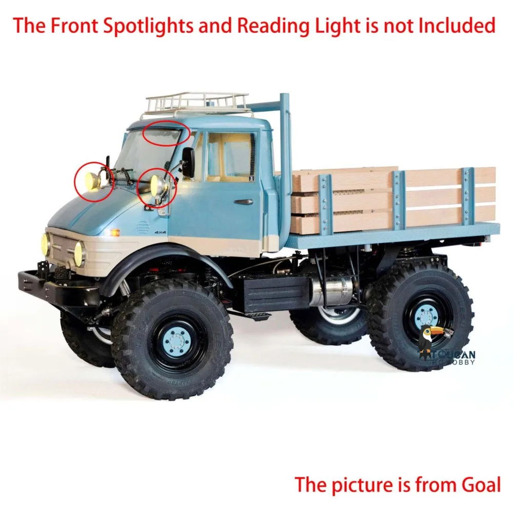 1/10 LESU RC Crawler RAVE-UM406 4X4 portaequipajes de cuerpo de Metal Control remoto camión coche pintado vehículo ensamblado TH22766