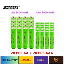 AA + AAA Rechargeable AA 1.5V 3800mAh / 1.5V AAA 3000mah Alkaline Battery for Flashlight Toys Watch MP3 Player Radio Wholesale